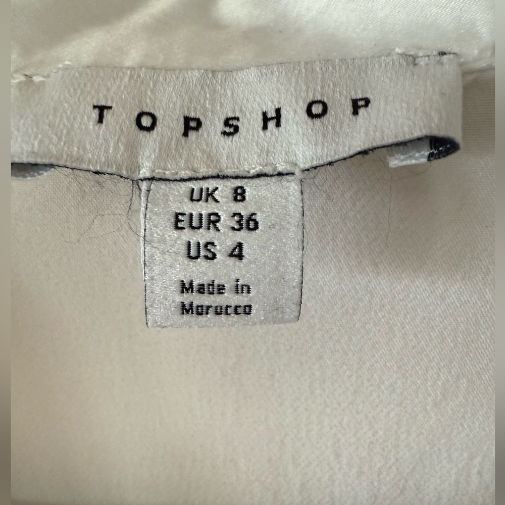 TOPSHOP White Tie-Front Mini Dress - Picture 3 of 3